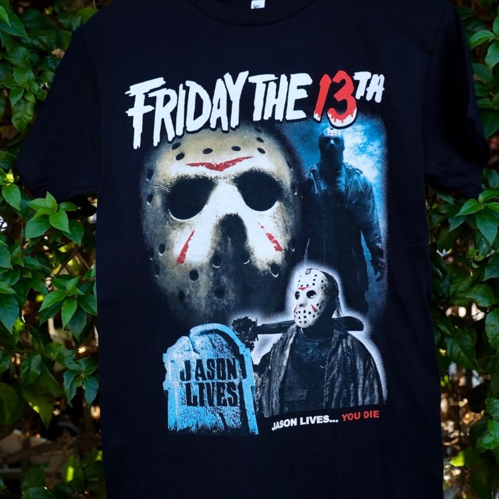 FRIDAY THE 13TH JASON LIVES HORROR GRAPHIC TSHIRT